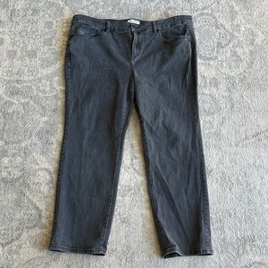 Lane Bryant Charcoal Denim plus size Jeans 22 straight leg signature mid rise